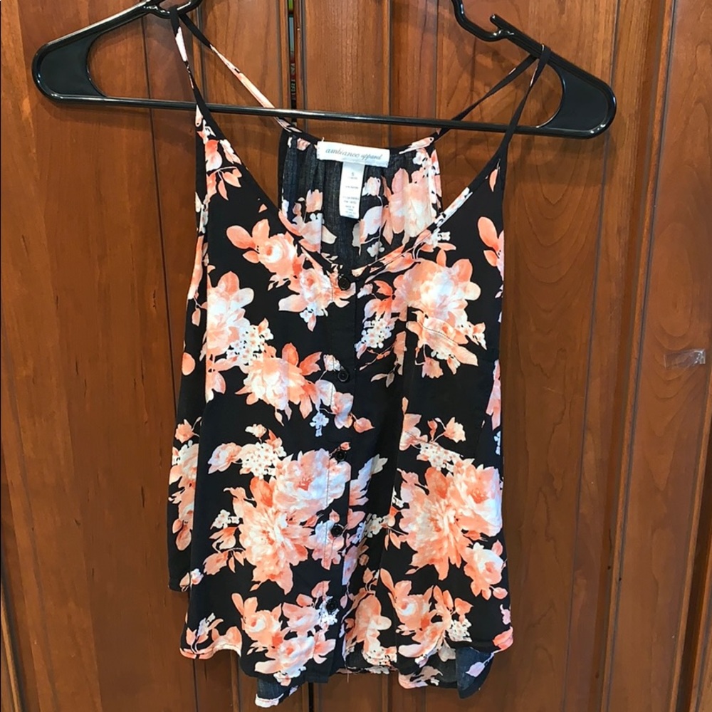 Black and pink floral